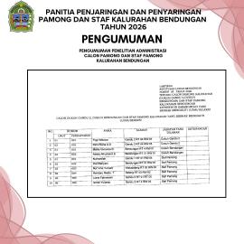 BAKAL CALON PAMONG DAN STAF PAMONG KALURAHAN SUDAH DITETAPKAN